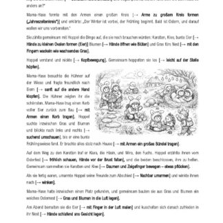 Kinder spielen im Frühling, mit Hasen, Blumen und Eiern im Grünen, bei SachsenKids in Sachsen.