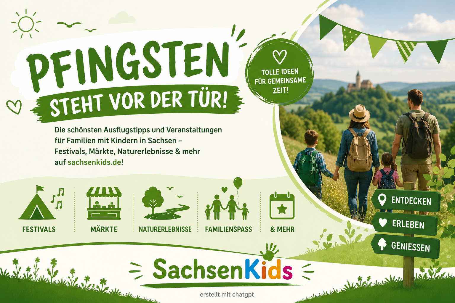 Die schönsten Ausflugstipps und Veranstaltungen für Familien mit Kindern in Sachsen – Festivals, Märkte, Naturerlebnisse & mehr auf sachsenkids.de!