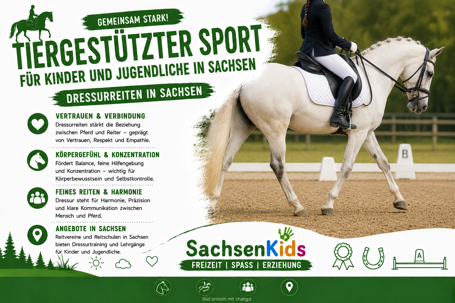 Dressurreiten als Sportart für Kinder und Jugendliche in Sachsen