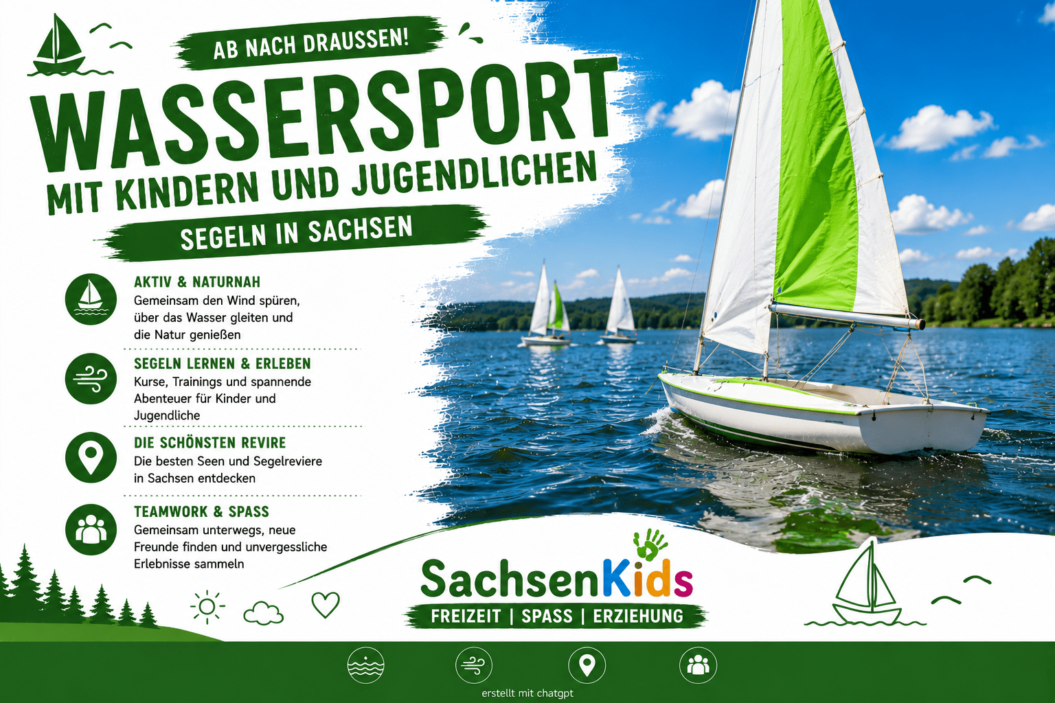 In Sachsen bieten zahlreiche Vereine und Schulen Kindern und Jugendlichen den Einstieg in diesen klassischen Wassersport.