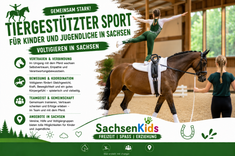 Voltigieren – Turnen auf dem galoppierenden Pferd: ein Tiersport für kleine Akrobaten