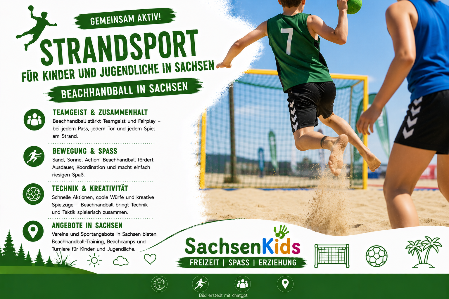 Beachhandball für Kinder und Jugendliche in Sachsen