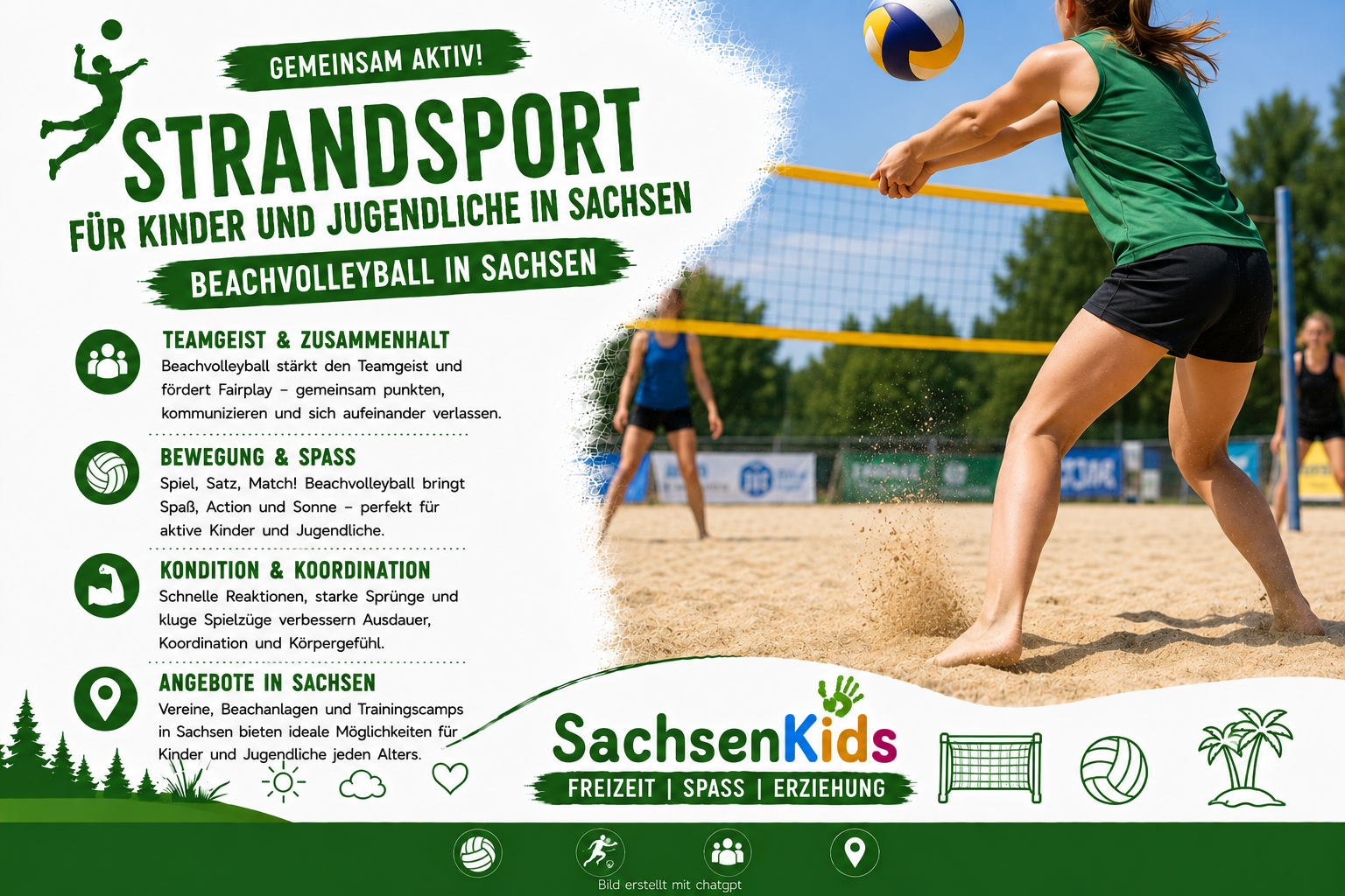 Beachvolleyball Sport für Kinder und Jugendliche in Sachsen