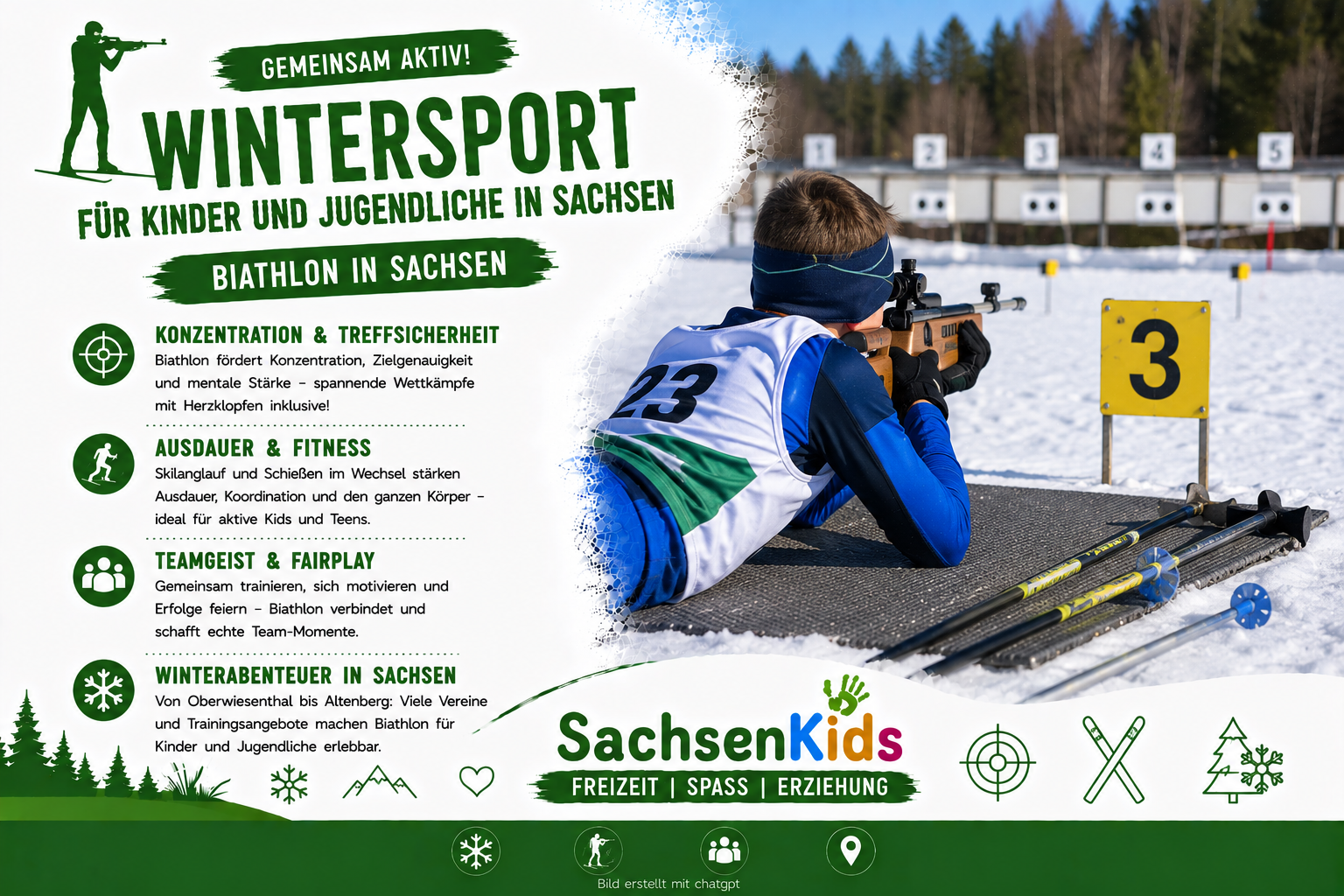 Biathlon für Kinder und Jugendliche in Sachsen