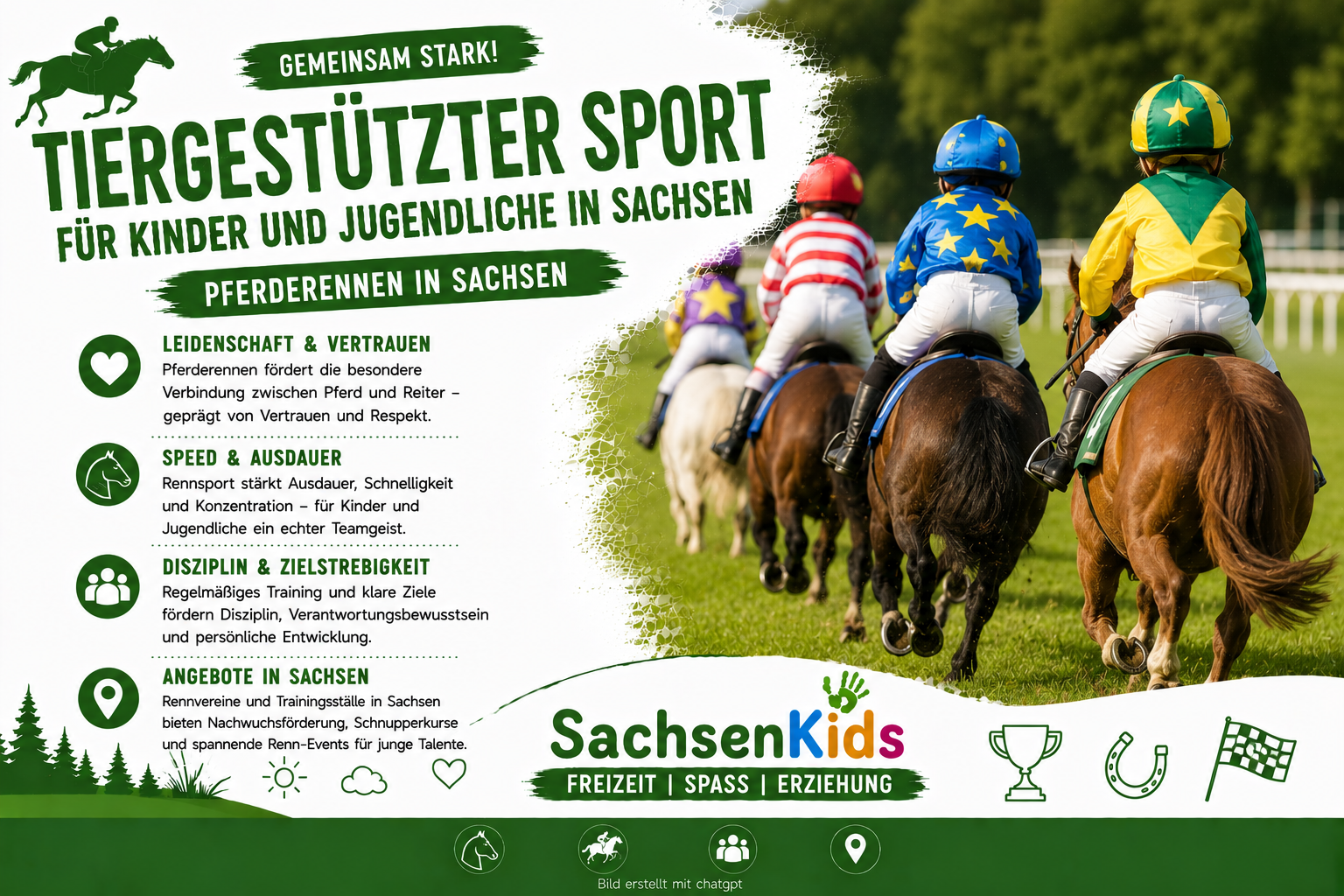 Pferderennen als Sport für Kinder und Jugendliche in Sachsen