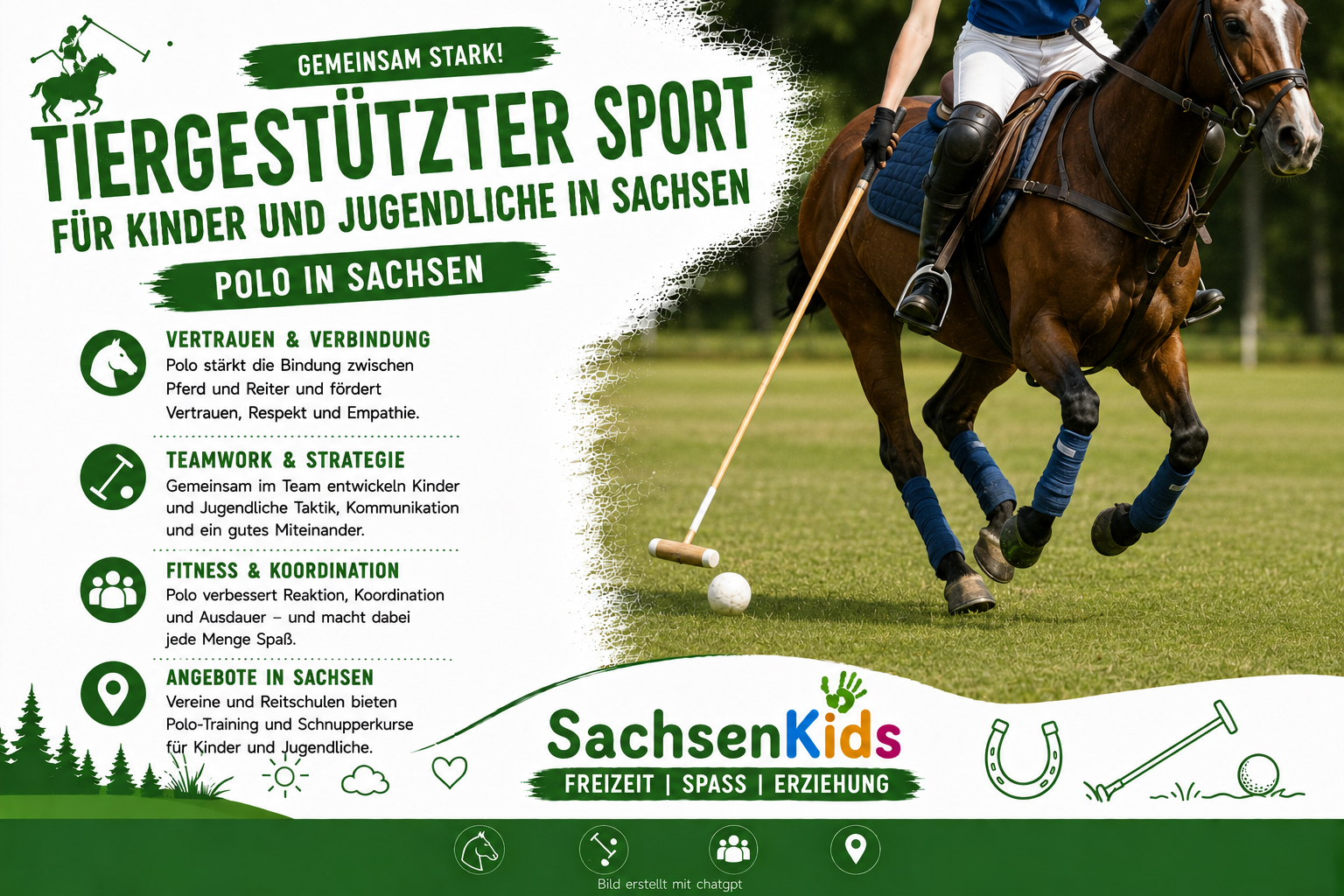 Polo als tiergestützte Sportart für Kinder und Jugendliche in Sachsen