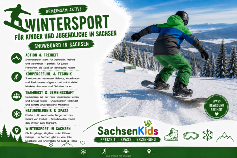 Snowboard – ein Brett, eine Piste, pure Freiheit: Wintersport für coole Kids in Sachsen