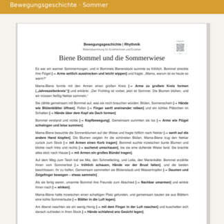Bewegungsgeschichte Biene Bommel und die Sommerwiese