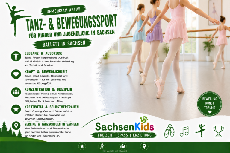 Ballett – die hohe Schule des Tanzes: Tanz- und Bewegungssport für Kinder ab 3 Jahren in Sachsen