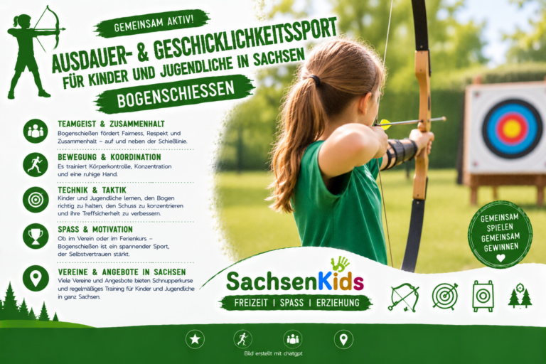 Bogenschießen – Pfeil, Bogen und volle Konzentration: Ausdauer- und Geschicklichkeitssport für Kinder in Sachsen