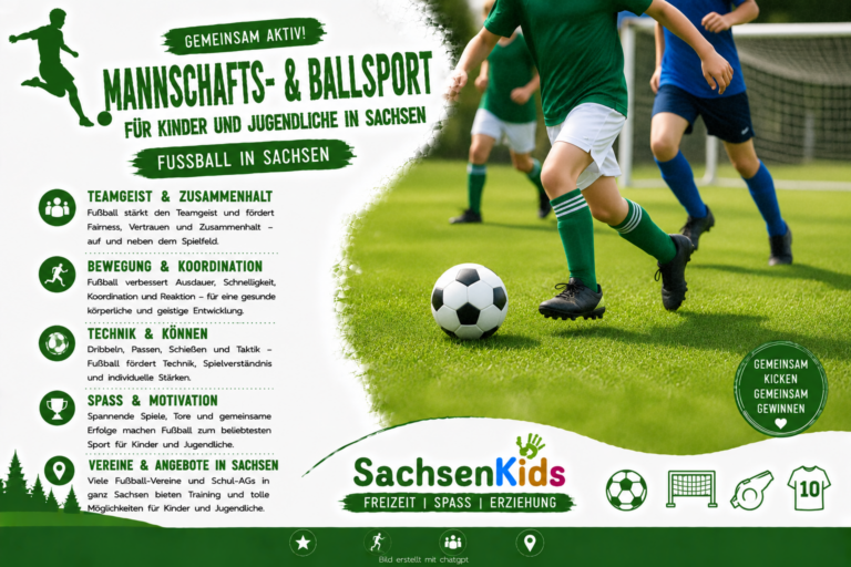 Fußball – der Klassiker unter den Mannschaftssportarten: Sachsens Nummer-1-Sport für Kinder