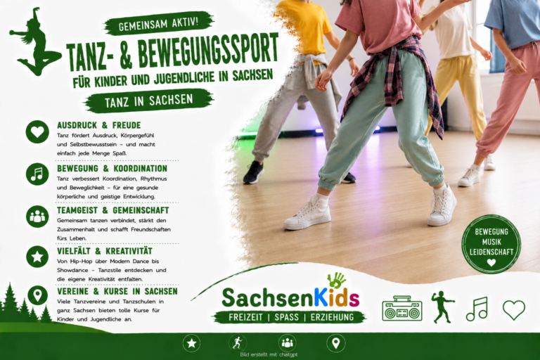 Tanzen – von Walzer bis Breakdance: Tanz- und Bewegungssport für Kinder aller Altersgruppen in Sachsen